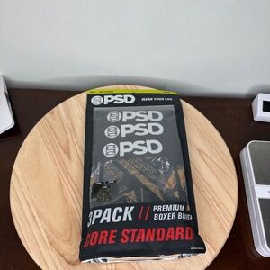 PSD 3 Pack Boxer Briefs Shorts Core Standard Cash Out Money Size Large NEW